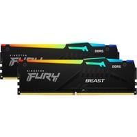 Kingston FURY Beast RGB 32 Go DDR5-5600 (2x 16 Go) mémoire vive Noir, KF556C36BBEAK2-32, XMP 3.0, EXPO