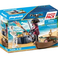 PLAYMOBIL Pirates - Starter Pack Pirate et barque, Jouets de construction 71254