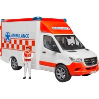 bruder Ambulance MB Sprinter avec chauffeur, Modèle réduit de voiture Rouge/Blanc