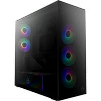 ARCTIC boîtier midi tower Noir (Mat) | 2x USB-A | 1x USB-C | RGB | Verre Trempé