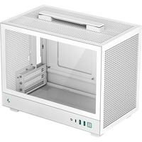 DeepCool CH160 mini tower, boîtier pc Blanc | 2x USB-A | 1x USB-C | Verre Trempé