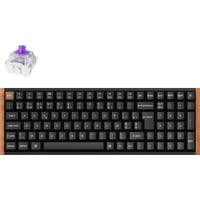 Keychron K4 HE-F1Z Wireless, clavier Noir/bois, Layout BE, Gateron Double-Rail Magnetic Nebula