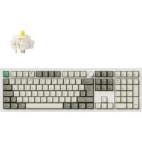 Keychron Q6 Max-P4Z QMK RGB clavier mécanique Blanc, Layout BE (AZERTY), Gateron Jupiter Banana, 100%, Hot-swappable, Bluetooth, 2.4GHz