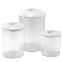 Rommelsbacher VCK 525 boîte hermétique alimentaire Rond Vase 5,25 L Transparent, Blanc 3 pièce(s), Bac Transparent/Blanc, Vase, Rond, 5,25 L, Transparent, Blanc, 160 mm, 160 mm