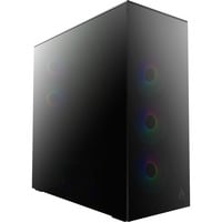 ARCTIC boîtier midi tower Noir | 2x USB-A | 1x USB-C | RGB | Verre Trempé
