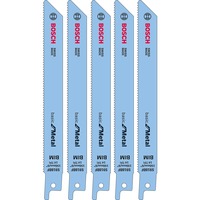 Bosch Lames de scie sabre S 918 BF Basic for Metal, Lame de scie Lames de scie sabre, Fonte, Métal non Ferreux, Tuyau, Acier, Acier fin au carbone, Bleu, 10 cm, 1,8 mm