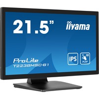 iiyama ProLite T2238MSC-B1 21.5" Moniteur tactile  Noir (Mat), Touch, HDMI, DisplayPort, USB, Audio