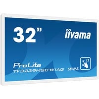 iiyama Prolite TF3239MSC-W1AG, Affichage public Blanc, 80 cm (31.5"), 1920 x 1080 pixels, Full HD, LED, 8 ms, Blanc