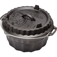 Petromax Moule à kouglof gf1 avec couvercle moule à tarte, Marmite Noir, Ø 23,8 cm