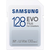 SAMSUNG EVO Plus SDHC 128 Go (2021), Carte mémoire Blanc, MB-SC128K/EU, Class 10