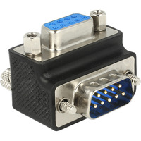 DeLOCK Adaptateur d'angle VGA 9 broches mâle > femelle Noir