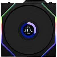 Lian Li UNI FAN TL 120 LCD Wireless ventilateur de boîtier RGB  Noir, 120 x 124 x 28 mm, PWM, 1x 9 broches USB