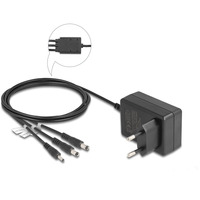 DeLOCK Externe 5 V, Bloc d'alimentation Noir, 3 connecteurs CC, 1,8 mètre