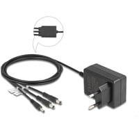 DeLOCK Externe 5 V, Bloc d'alimentation Noir, 3 connecteurs CC, 1,8 mètre