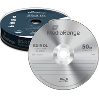 MediaRange BD-R 50 GO, Disques Blu-ray 6x, 10 pièces, Vente au détail