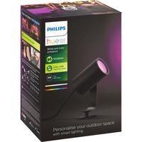 Philips Hue Spot extérieur Lily - Kit d'extension d'éclairage LED, Lumière LED Noir, 2000 - 6500 K