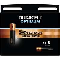 Duracell Piles Alkaline AA Optimum, Batterie 8 pièces