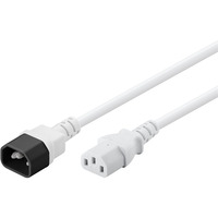 goobay Câble d'alimentation C14 > C13, Câble d'extension Blanc, 2 mètres