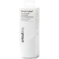 Cricut Joy Smart Label Disolvable, Papier autocollant Blanc, 90 cm