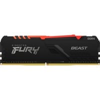 Kingston FURY 8 Go DDR4-3200, Mémoire vive Noir, KF432C16BBA/8, Beast RGB, XMP