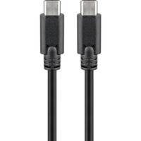 goobay Sync & Charge Super Speed USB-C, Câble Noir, 0.5 m