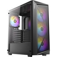 Antec boîtier midi tower Noir | 3x USB-A | Window