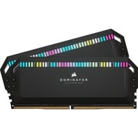 Corsair 64 Go DDR5-6000 Kit, Mémoire vive Noir, CMT64GX5M2B6000C40, Dominator Platinum RGB, XMP