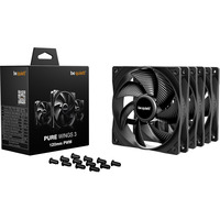 be quiet! Pure Wings 3 120mm PWM 3-Pack, Ventilateur de boîtier Noir