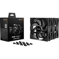 be quiet! Pure Wings 3, Ventilateur de boîtier Noir, 3 pièces