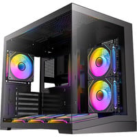Antec CX M3 ARGB boîtier mini tower Noir | 2x USB-A | 1x USB-C | RGB | Verre trempé