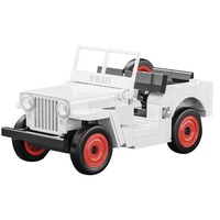 COBI Jeep Willys CJ-2A, Jouets de construction Blanc, Échelle 1:35