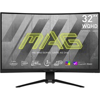 MSI MAG 325CQRXF 31.5" Moniteur gaming  Noir, 2x HDMI, 1x DisplayPort, 2x USB-A 2.0, 1x USB-B 2.0, 1x USB-C 3.2 (5 Gbit/s), 240 Hz