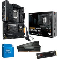 ALTERNATE Upgrade Kit TUF Gaming B760-PLUS WIFI + Core i5-14600K + 32 Go + 1 To SSD Noir, Carte mère, CPU, mémoire, SSD