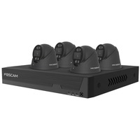 Foscam Kit de surveillance PoE FN9108E-T4-2T, Caméra de surveillance Noir