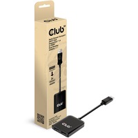 Club 3D Hub de transport multi-stream DisplayPort 1.4 vers 2x HDMI double écran 4K60Hz Noir