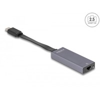 DeLOCK Adaptateur USB Type-C vers 2.5 Gigabit LAN slim, Carte réseau Gris