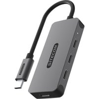 Sitecom USB-C vers 4x USB-C 10 Gbps Power Delivery Hub, Hub USB Gris
