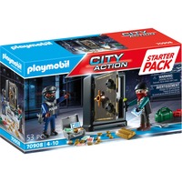 PLAYMOBIL City Action - Starter Pack Policier avec cambrioleur de coffre-fort, Jouets de construction 70908