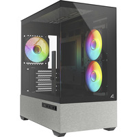 Sharkoon boîtier mini tower Noir | 2x USB-A | 1x USB-C | RGB | Verre Trempé