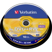 Verbatim DVD+RW 4,7 GO, Support vierge DVD 10 pièces