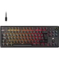 Corsair K70 CORE TKL RGB clavier gaming mécanique Noir, Layout BE (AZERTY), Corsair MLX Red v2, 80% (TKL), Hot-swappable