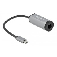 DeLOCK USB-C > Gigabit LAN avec connection Power Delivery, Adaptateur Gris, 0,155 mètres