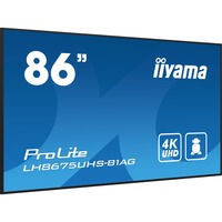 iiyama Iiya 86 L LH8675UHS-B1AG LCD 4K UHD IPS, Affichage public Noir