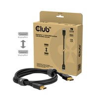 Club 3D DisplayPort™ 2.1 VESA DP80 Certified Cable 8K240Hz 2m/6.56ft, Câble Noir