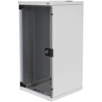 Digitus Boîtier mural de 254 mm (10 po) - 312 x 300 mm (lxp), Armoire informatique Gris clair, Rack monté sur le mur, 12U, 30 kg, Verrouillage des touches, Gris