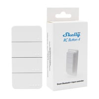 Shelly BLU RC Bouton 4 ZB, Commande à distance Blanc, Bluetooth 5 (LE), Zigbee