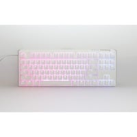Ducky One 3 Classic Pure White TKL, clavier Blanc, Layout États-Unis, Cherry MX Red Silent, LED RGB, Double-shot PBT, Hot-swappable, QUACK Mechanics, 80%