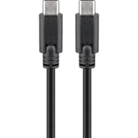 goobay USB-C > USB-C, Câble Noir, 1 mètre