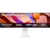 LG 49 pouces UltraWide Dual QHD 49" Moniteur incurvé  Blanc, 144 Hz, HDMI, DisplayPort, USB-C, Audio