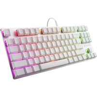 Sharkoon PureWriter TKL RGB, clavier gaming Blanc, Layout États-Unis, Kailh Choc Profil Bas Rouge, LED RGB, TKL